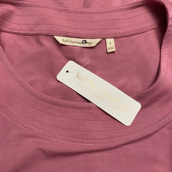 NWT Soft Surroundings Pink Tunic Blouse - Picture 7 of 13